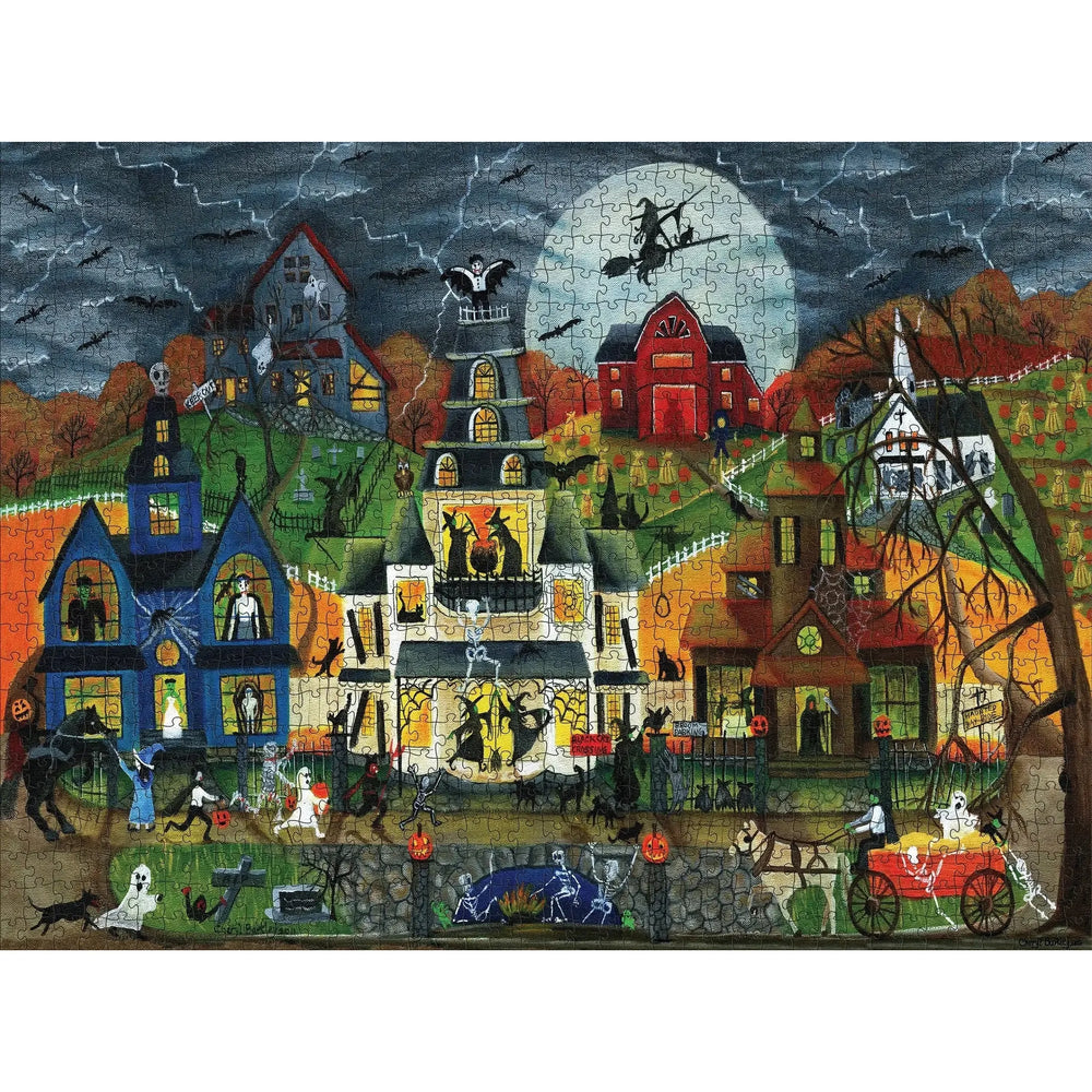 Spooky Street by Cheryl Bartley 1000 Piece Jigsaw Puzzle Pomegranate