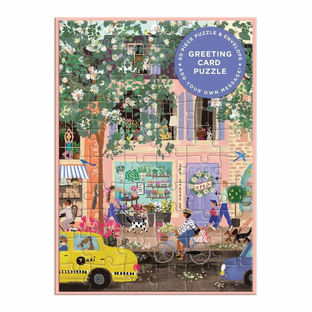 Spring Street Greeting Card 60 Piece Jigsaw Puzzle Galison (ONLINE ORDER ONLY)