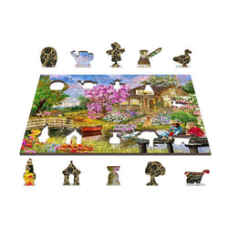 Springtime Cottage 200 Piece Wood Jigsaw Puzzle Wooden City (ONLINE ORDER ONLY)