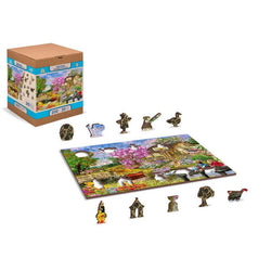 Springtime Cottage 200 Piece Wood Jigsaw Puzzle Wooden City (ONLINE ORDER ONLY)