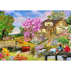 Springtime Cottage 200 Piece Wood Jigsaw Puzzle Wooden City (ONLINE ORDER ONLY)