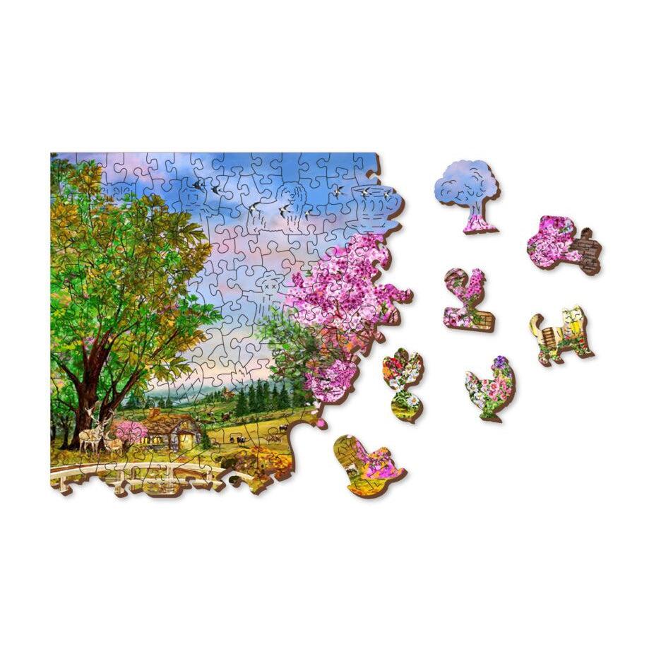 Springtime Cottage 505 Piece Wood Jigsaw Puzzle Wooden City (ONLINE ORDER ONLY)