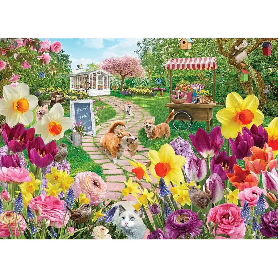 Springtime Frolic 1000 Piece Jigsaw Puzzle Cobble Hill