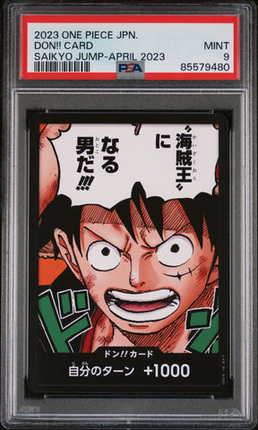 2023 ONE PIECE JAPANESE PROMOS DON!! CARD Saikyo Jump - PSA MINT 9 (Online Order Only)