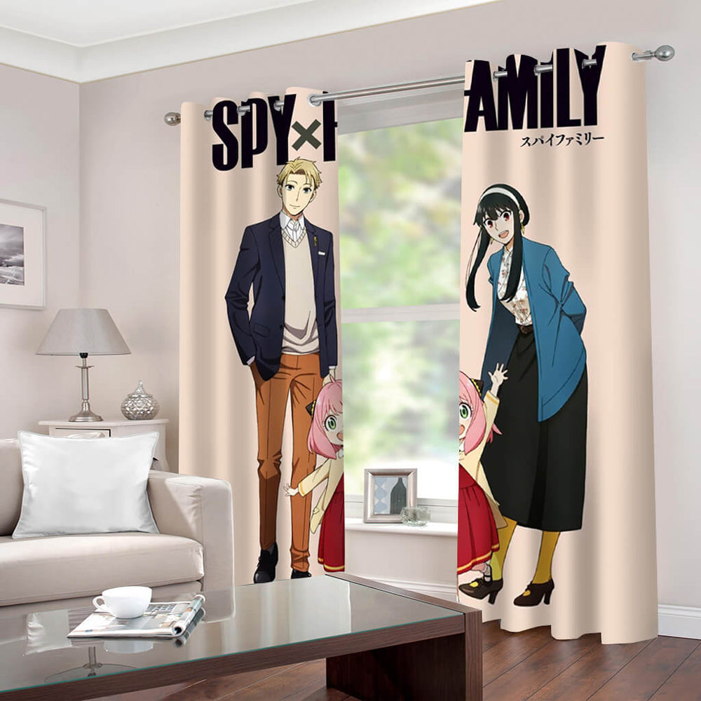 Spy x Family Curtains 2 Panels Blackout Window Drapes for Room Decoration (Online Order Only)
