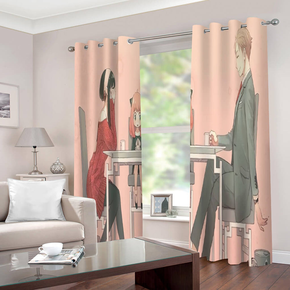 Spy x Family Curtains 2 Panels Blackout Window Drapes for Room Decoration (Online Order Only)