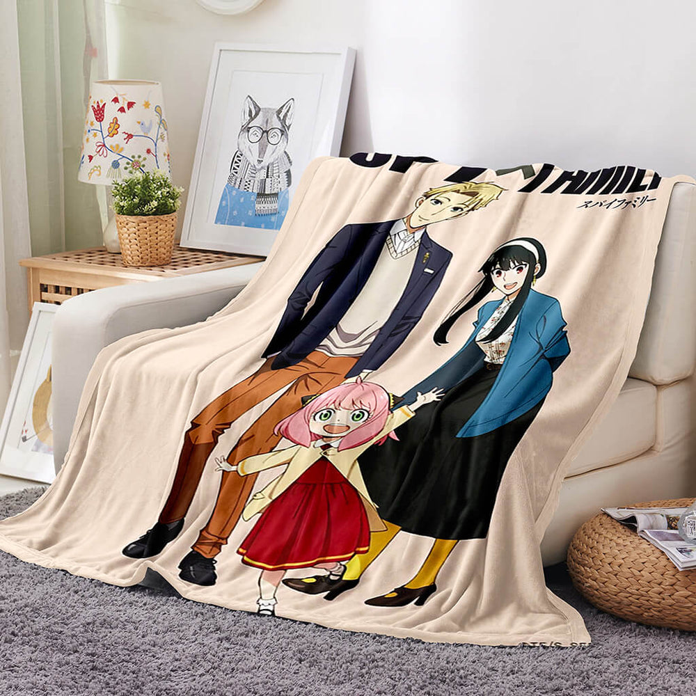 Spy x Family Flannel Fleece Blanket Throw Blanket for Room Decoration (Online Order Only)