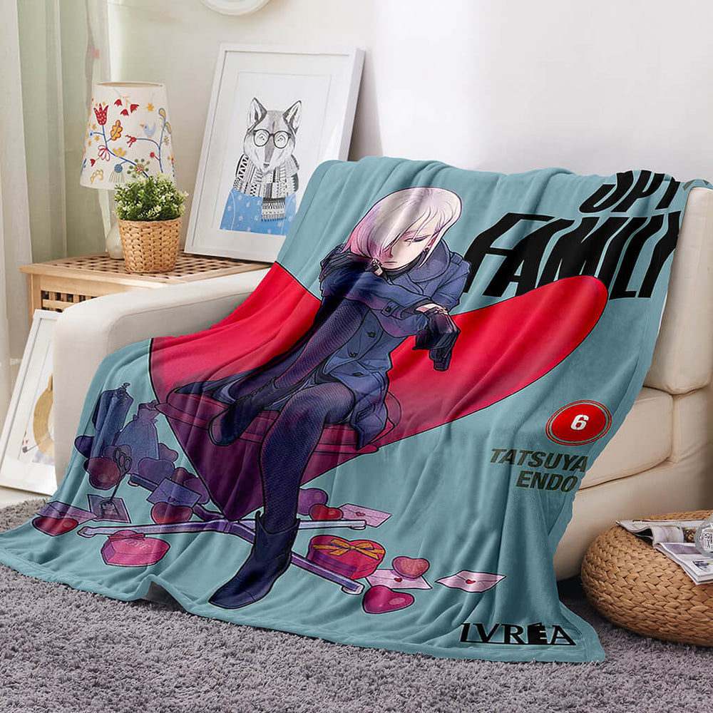 Spy x Family Flannel Fleece Blanket Throw Blanket for Room Decoration (Online Order Only)