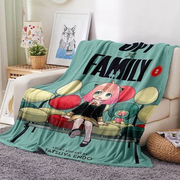 Spy x Family Flannel Fleece Blanket Throw Blanket for Room Decoration (Online Order Only)