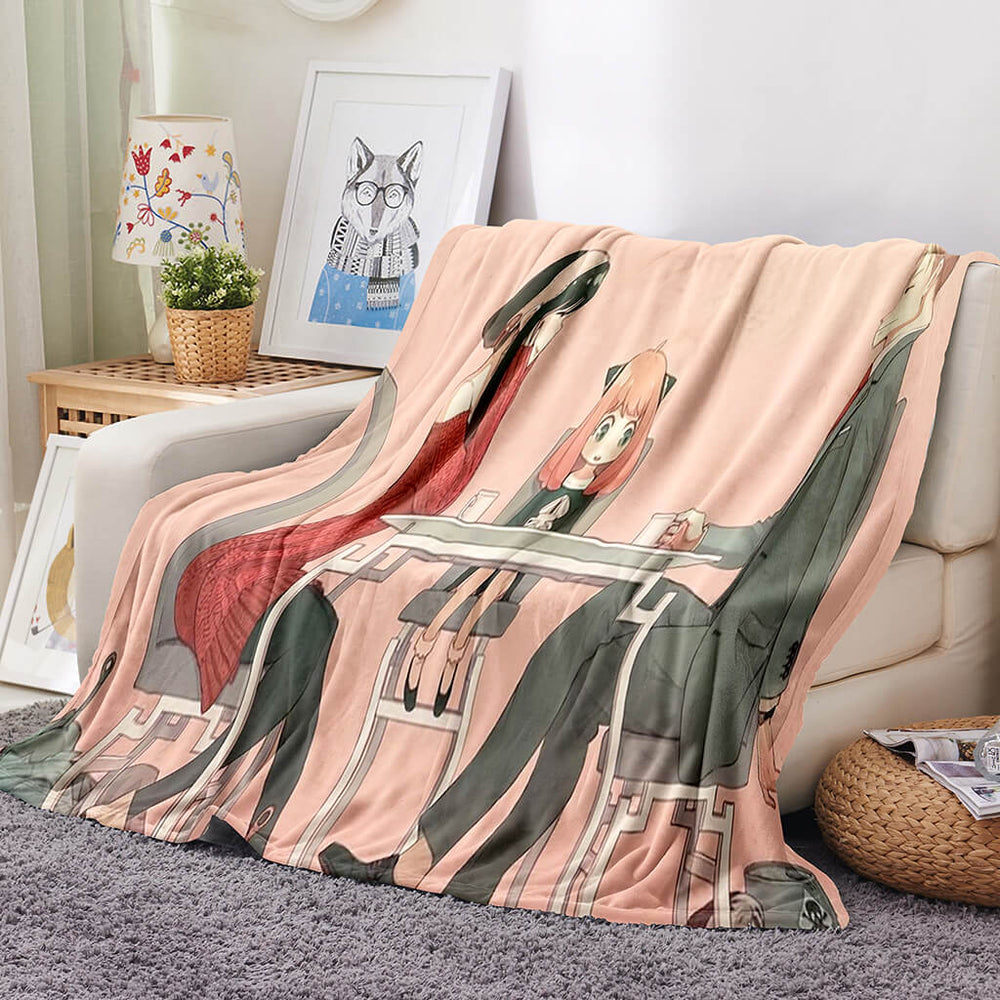 Spy x Family Flannel Fleece Blanket Throw Blanket for Room Decoration (Online Order Only)