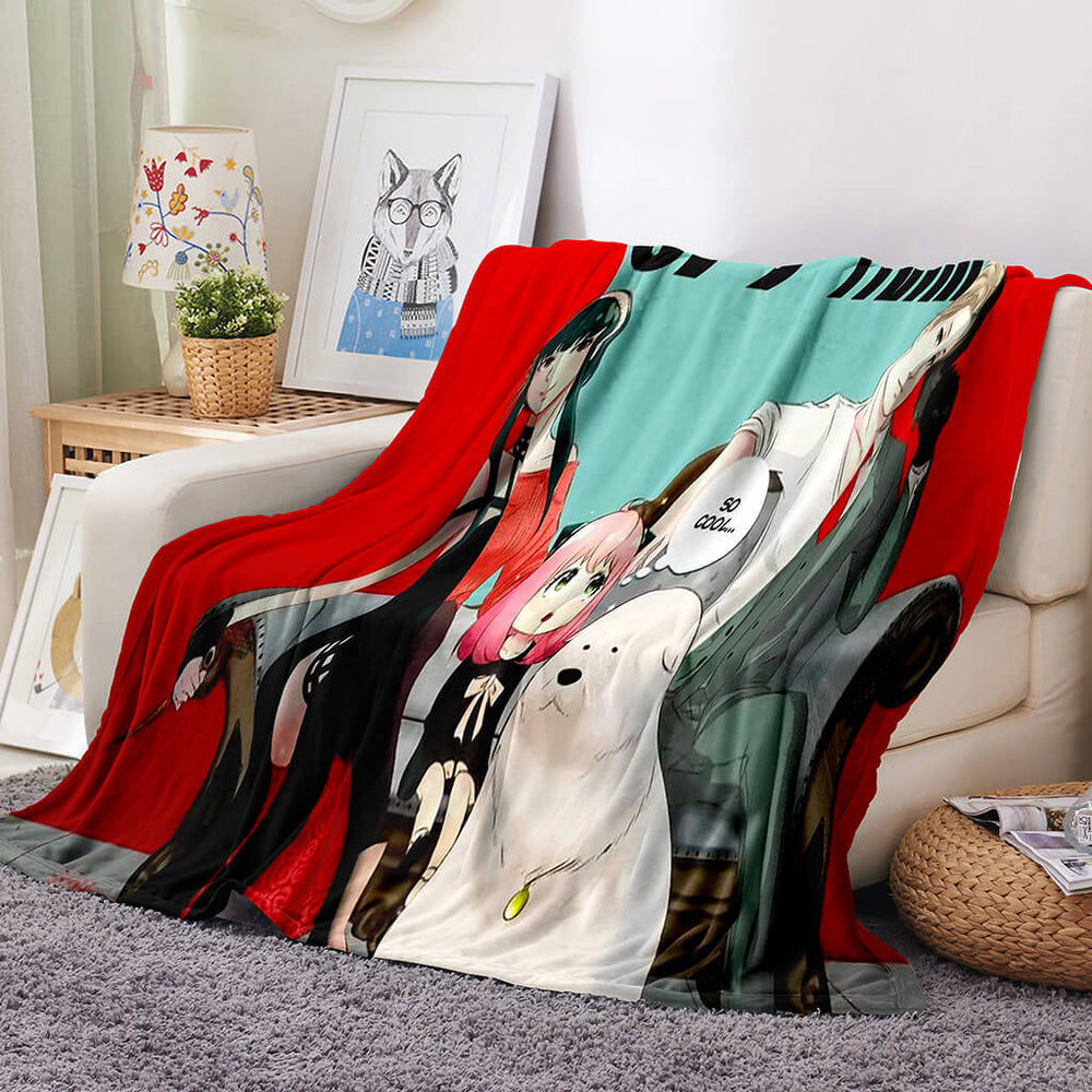 Spy x Family Flannel Fleece Blanket Throw Cosplay Blanket Decoration (Online Order Only)