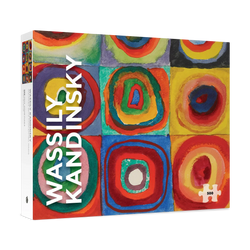 Squares with Concentric Rings 500 Piece Jigsaw Puzzle Pomegranate (ONLINE ORDER ONLY)