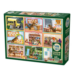 Squirrels at School 1000 Piece Jigsaw Puzzle Cobble Hill