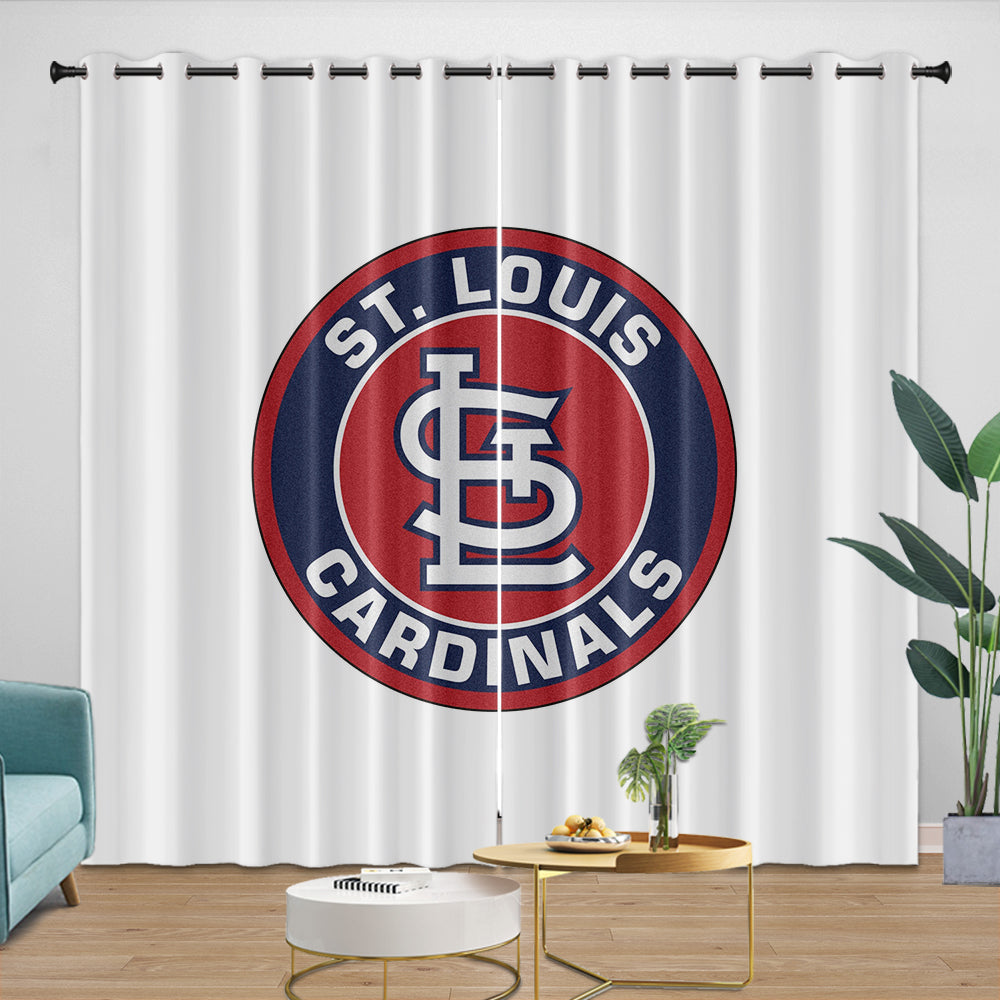 St. Louis Cardinals Curtains Blackout Window Drapes Room Decoration (Online Order Only)