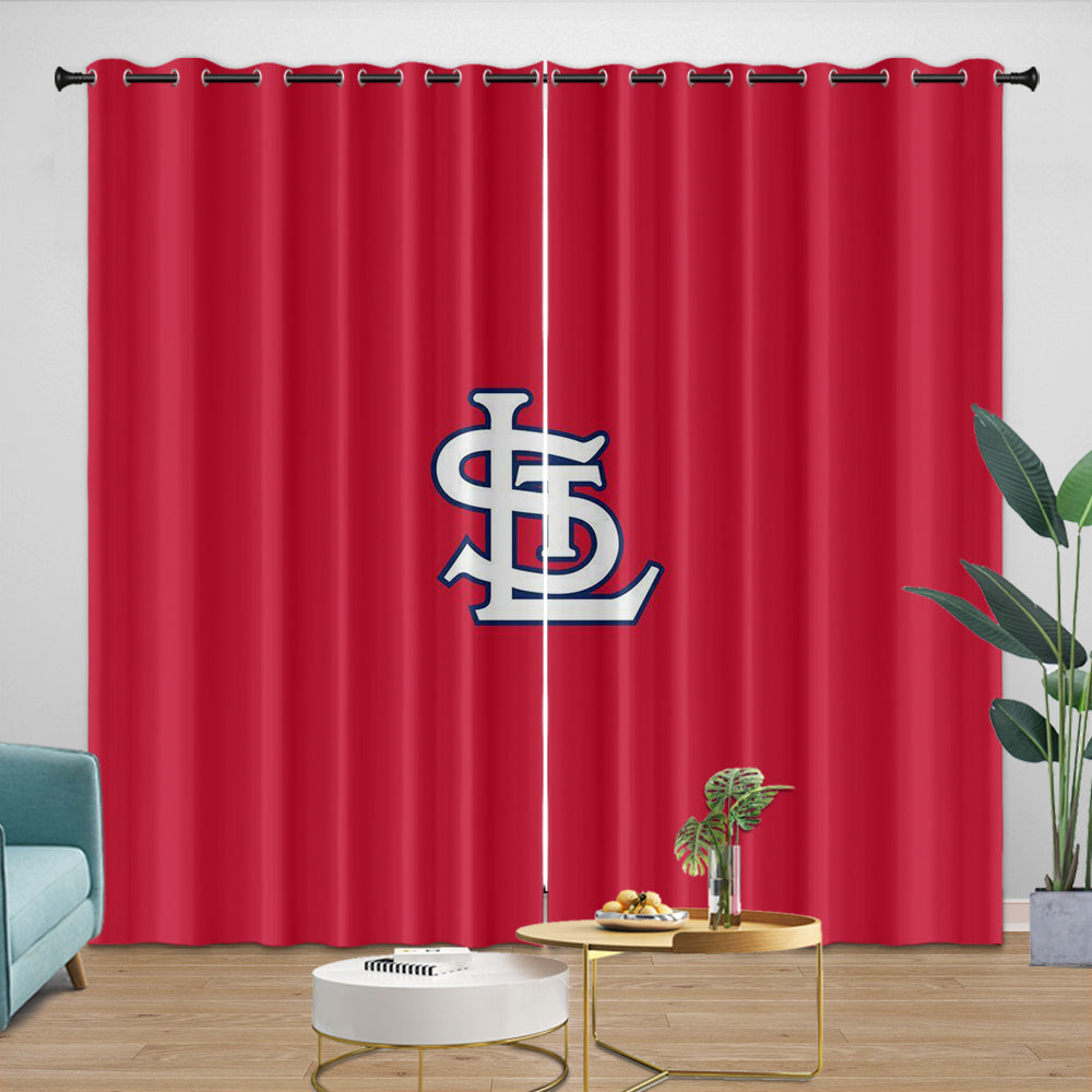 St. Louis Cardinals Curtains Blackout Window Drapes Room Decoration (Online Order Only)