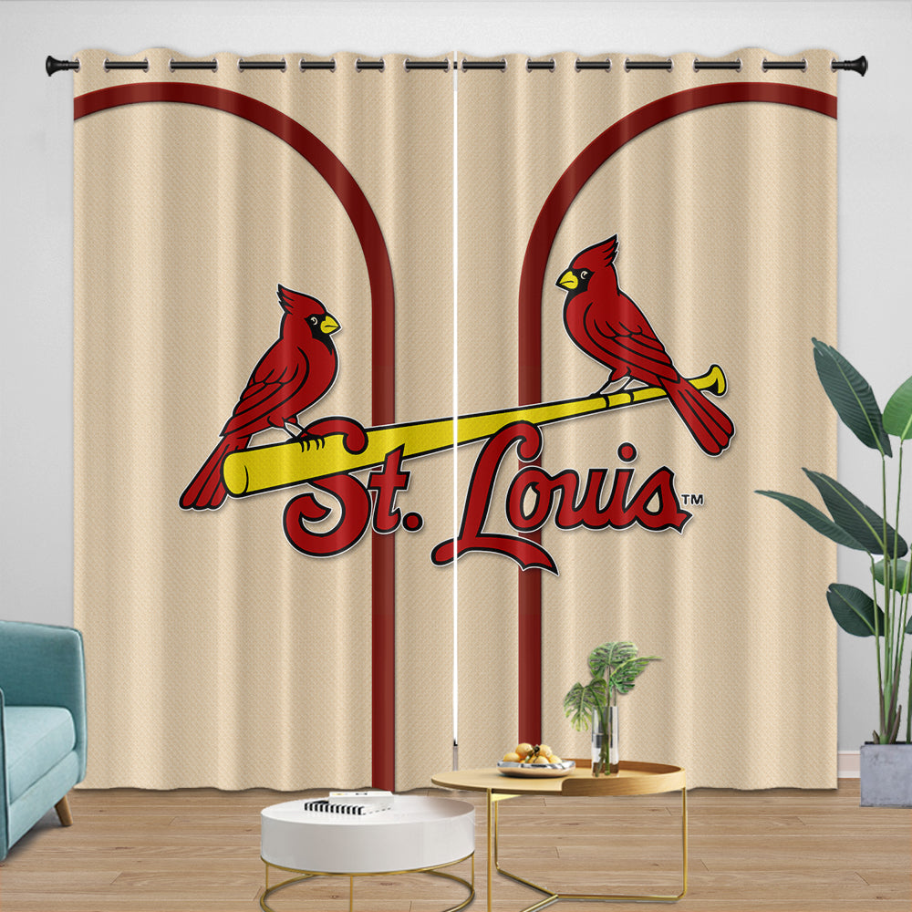 St. Louis Cardinals Curtains Blackout Window Drapes Room Decoration (Online Order Only)