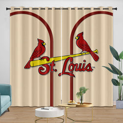 St. Louis Cardinals Curtains Blackout Window Drapes Room Decoration (Online Order Only)