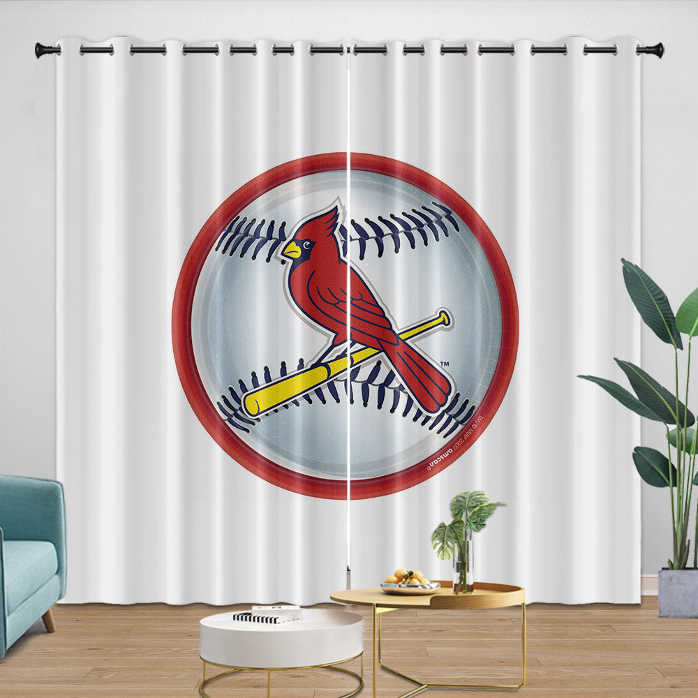 St. Louis Cardinals Curtains Blackout Window Drapes Room Decoration (Online Order Only)