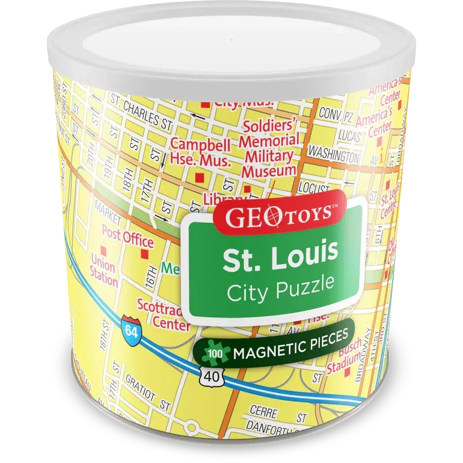 St. Louis City 100 Piece Magnetic Jigsaw Puzzle Geotoys (ONLINE ORDER ONLY)