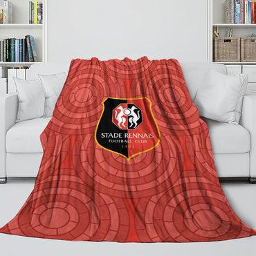 Stade Rennais Football Club Blanket Flannel Throw Room Decoration (Online Order Only)