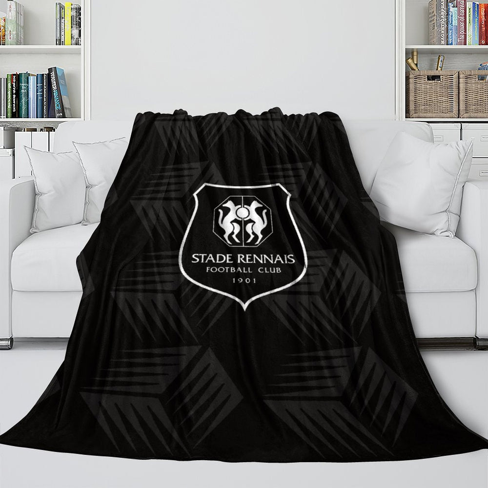 Stade Rennais Football Club Blanket Flannel Throw Room Decoration (Online Order Only)