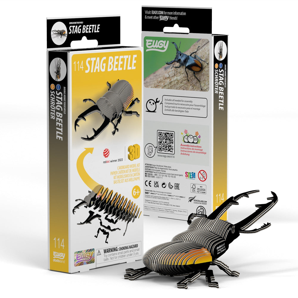 Stag Beetle 3D Cardboard Model Kit Eugy (ONLINE ORDER ONLY)