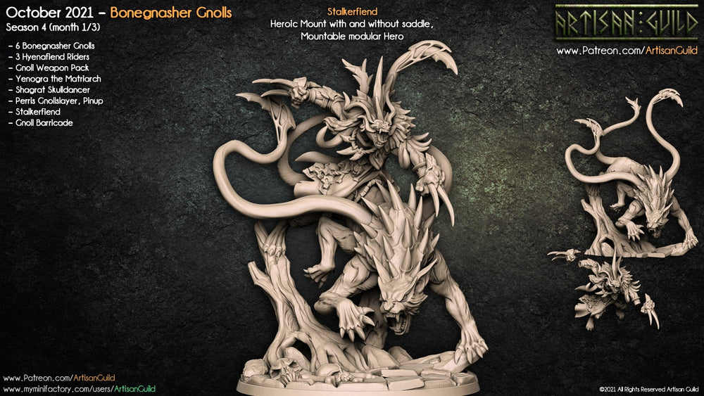 3D Printed Artisan Guild Stalkerfiend Bonegnasher Gnolls 28mm 32mm (Online Only)