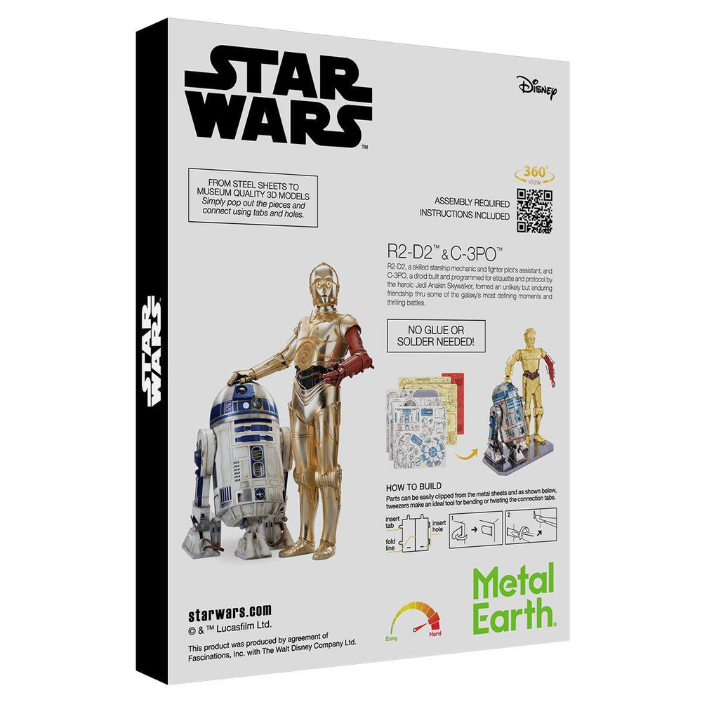 Star Wars R2-D2 and C-3PO Deluxe 3D Steel Model Kit Metal Earth (ONLINE ORDER ONLY)