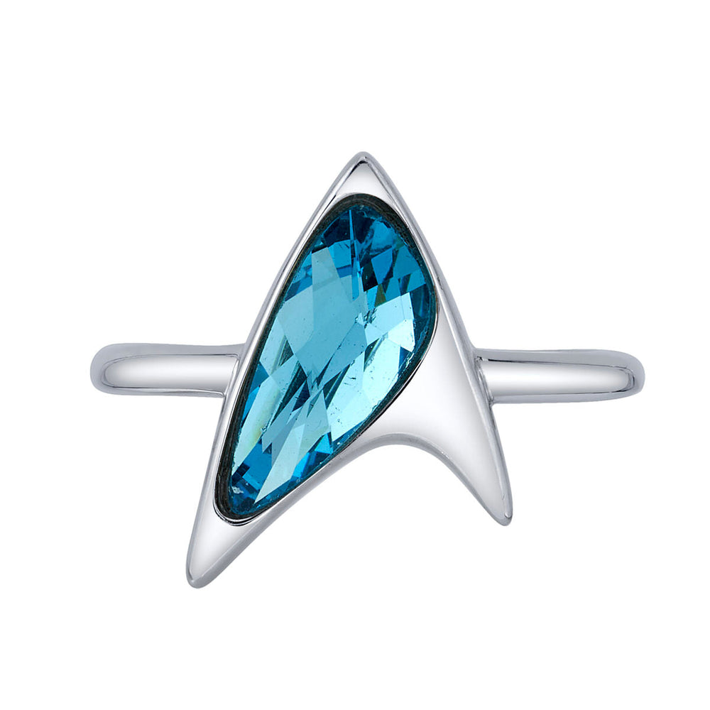 Star Trek X RockLove Blue Crystal Delta Ring (ONLINE ORDER ONLY)