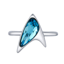 Star Trek X RockLove Blue Crystal Delta Ring (ONLINE ORDER ONLY)
