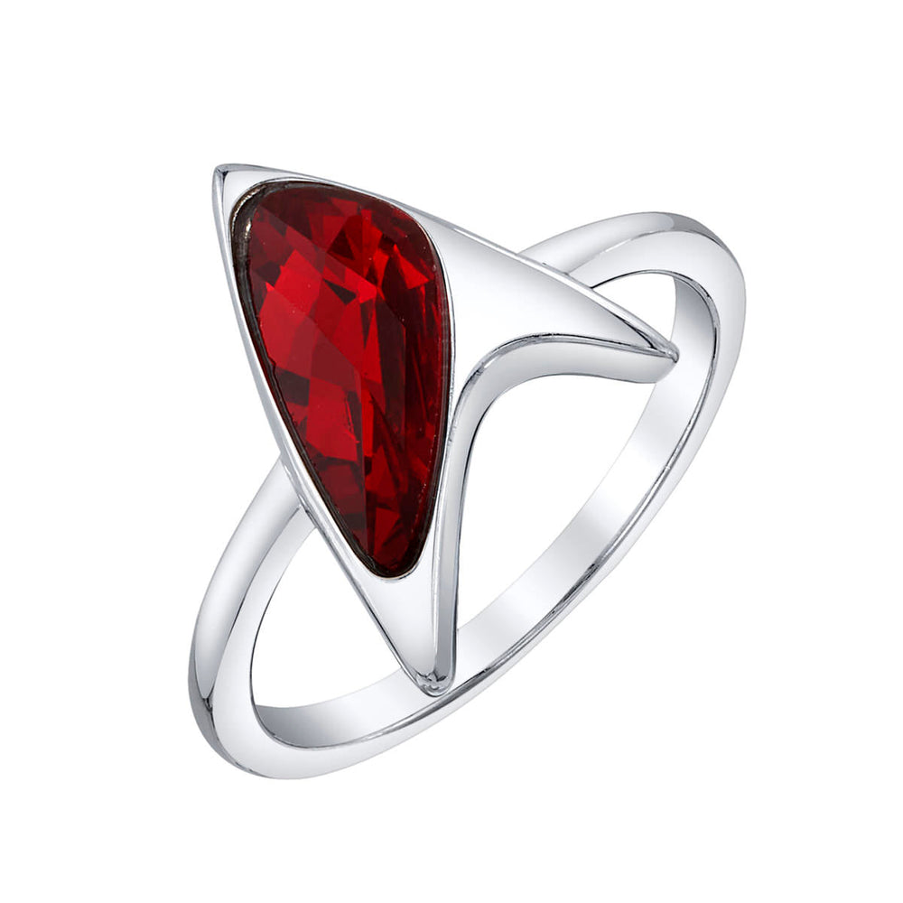 Star Trek X RockLove Red Crystal Delta Ring (ONLINE ORDER ONLY)