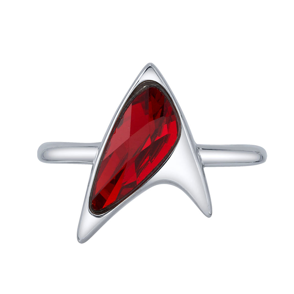 Star Trek X RockLove Red Crystal Delta Ring (ONLINE ORDER ONLY)