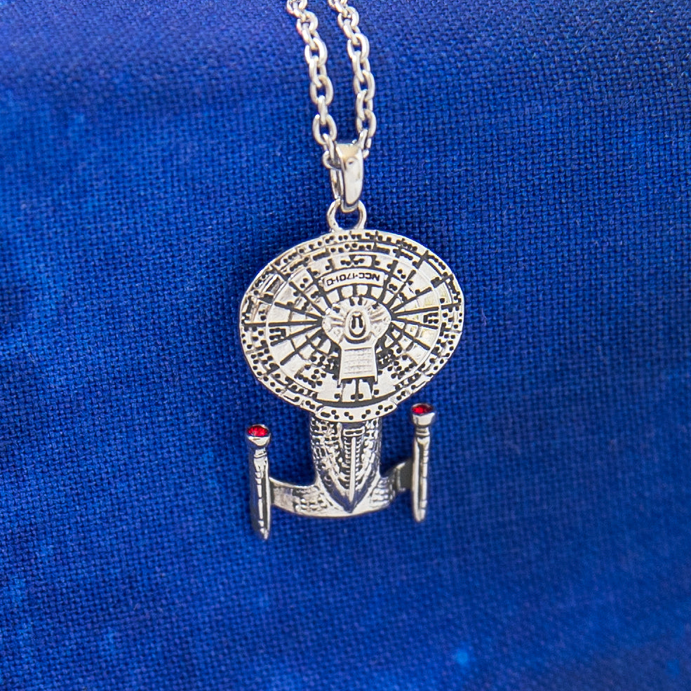Star Trek X RockLove USS ENTERPRISE-D Starship Necklace (ONLINE ORDER ONLY)