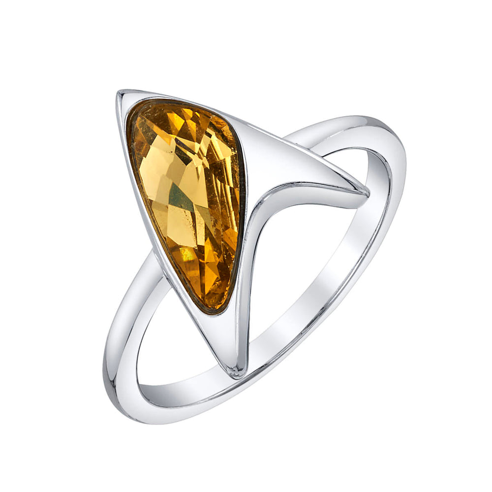 Star Trek X RockLove Yellow Crystal Delta Ring (ONLINE ORDER ONLY)