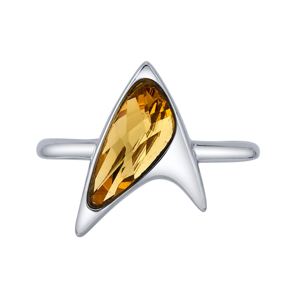 Star Trek X RockLove Yellow Crystal Delta Ring (ONLINE ORDER ONLY)