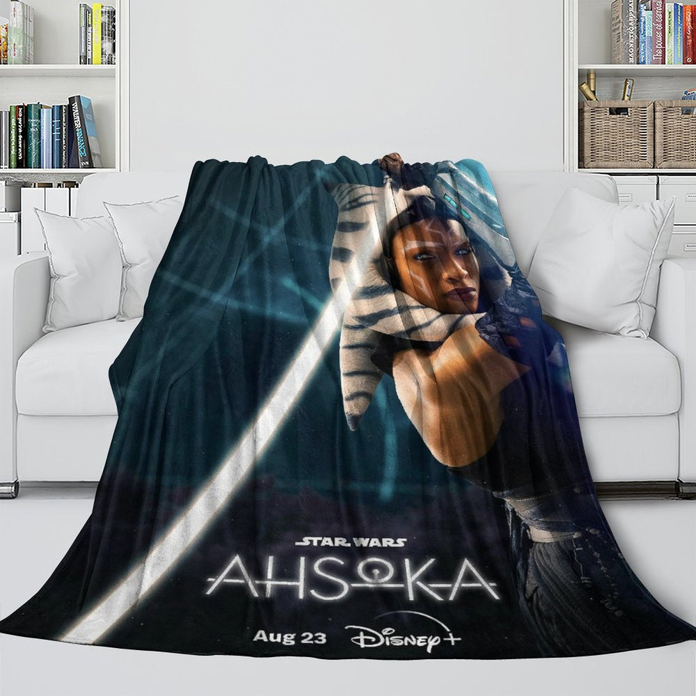 Star Wars Ahsoka Blanket Flannel Fleece Throw Room Decoration (Online Order Only)