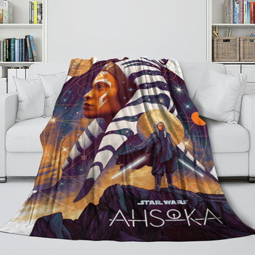 Star Wars Ahsoka Blanket Flannel Fleece Throw Room Decoration (Online Order Only)