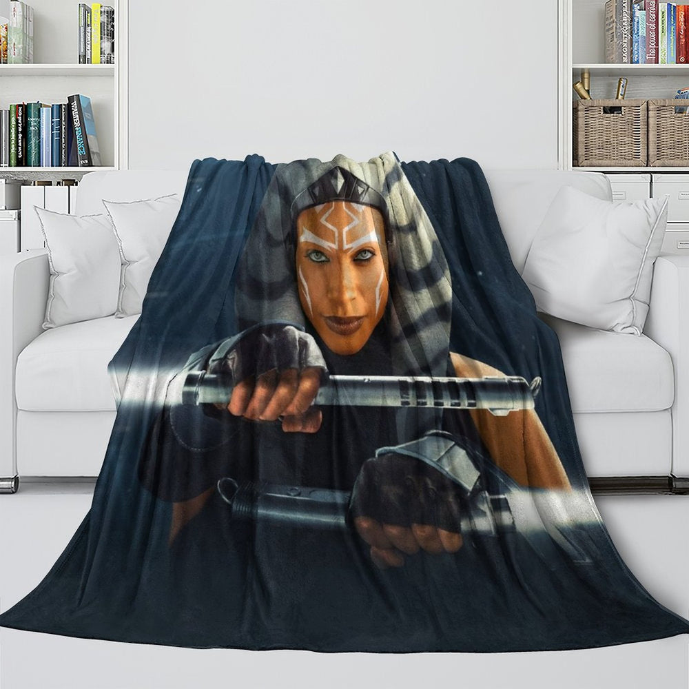 Star Wars Ahsoka Blanket Flannel Fleece Throw Room Decoration (Online Order Only)