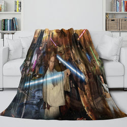 Star Wars Attack of the Clones Blanket Flannel Throw Room Decoration (ONLINE ORDER ONLY)