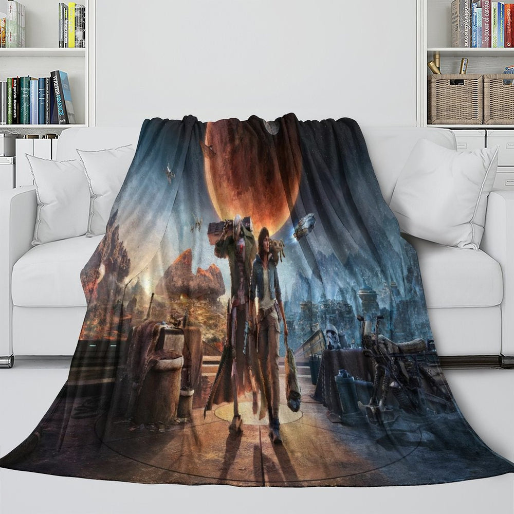 Star Wars Outlaws Blanket Flannel Throw Room Decoration (Online Order Only)