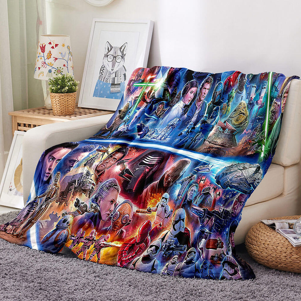 Star Wars Pattern Blanket Flannel Throw Room Decoration (Online Order Only)