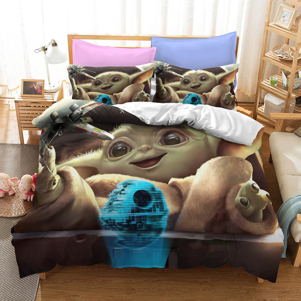 Star Wars The Mandalorian Baby Yoda Bedding Set Duvet Cover Bed Sets (Online Order Only)