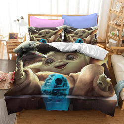 Star Wars The Mandalorian Baby Yoda Bedding Set Duvet Cover Bed Sets (Online Order Only)