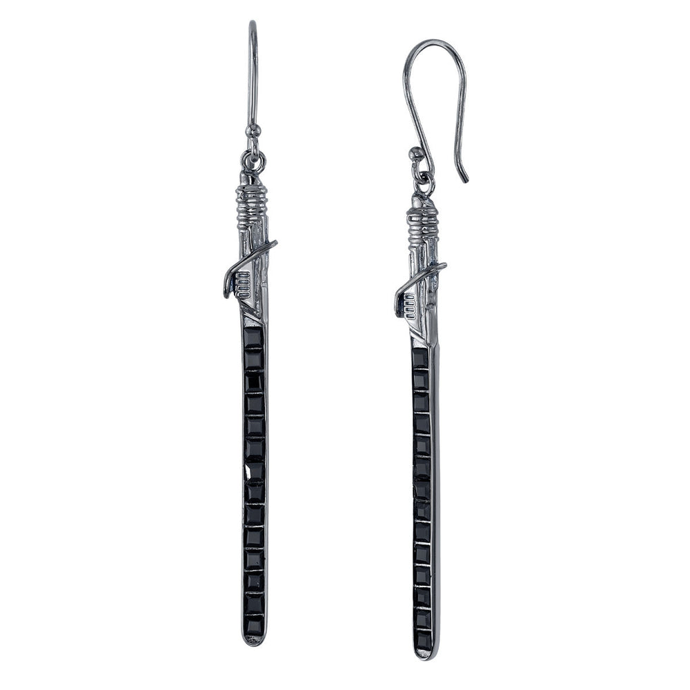 Star Wars X RockLove Darksaber Crystal Lightsaber Earrings (ONLINE ORDER ONLY)