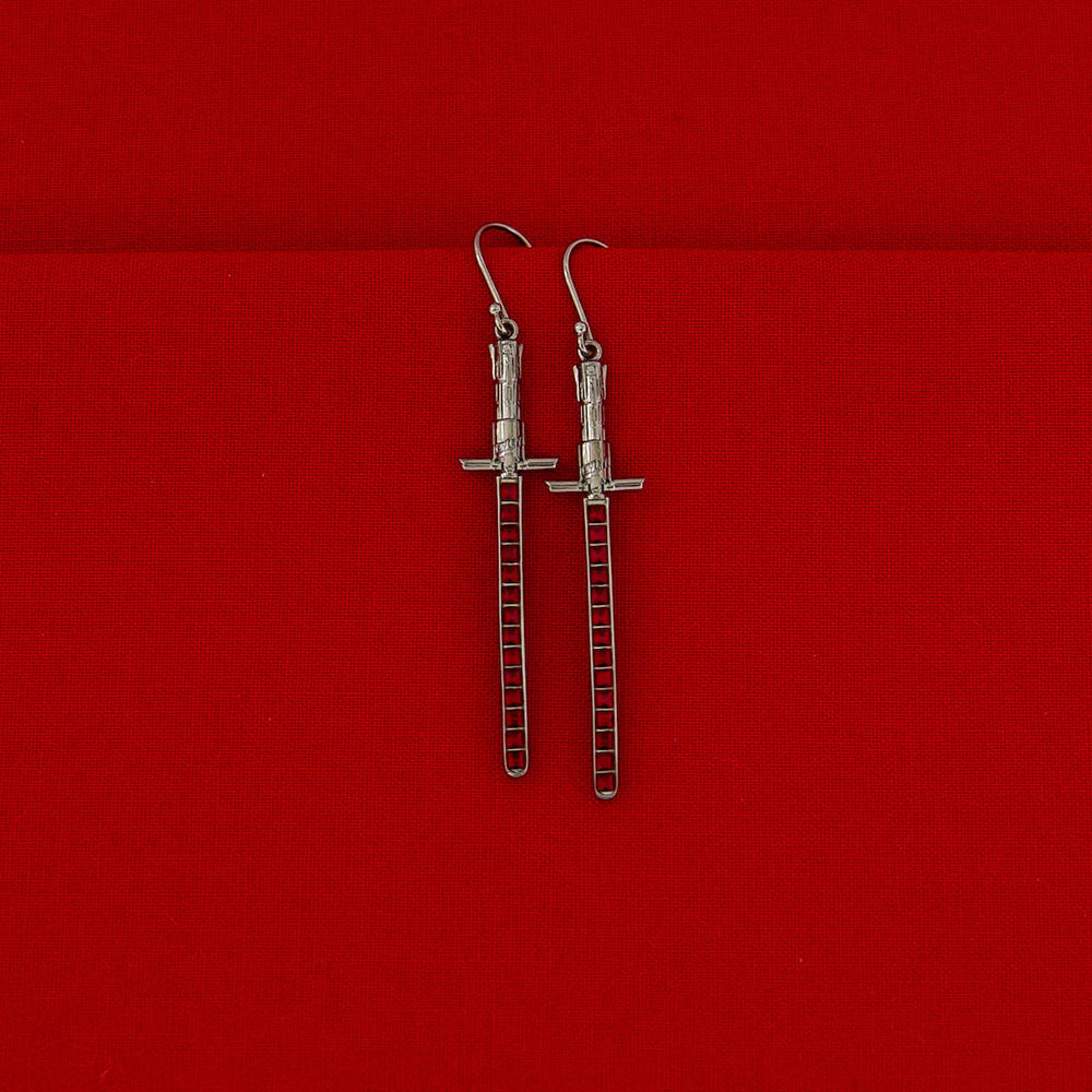 Star Wars X RockLove Kylo Ren Crystal Lightsaber Earrings (ONLINE ORDER ONLY)