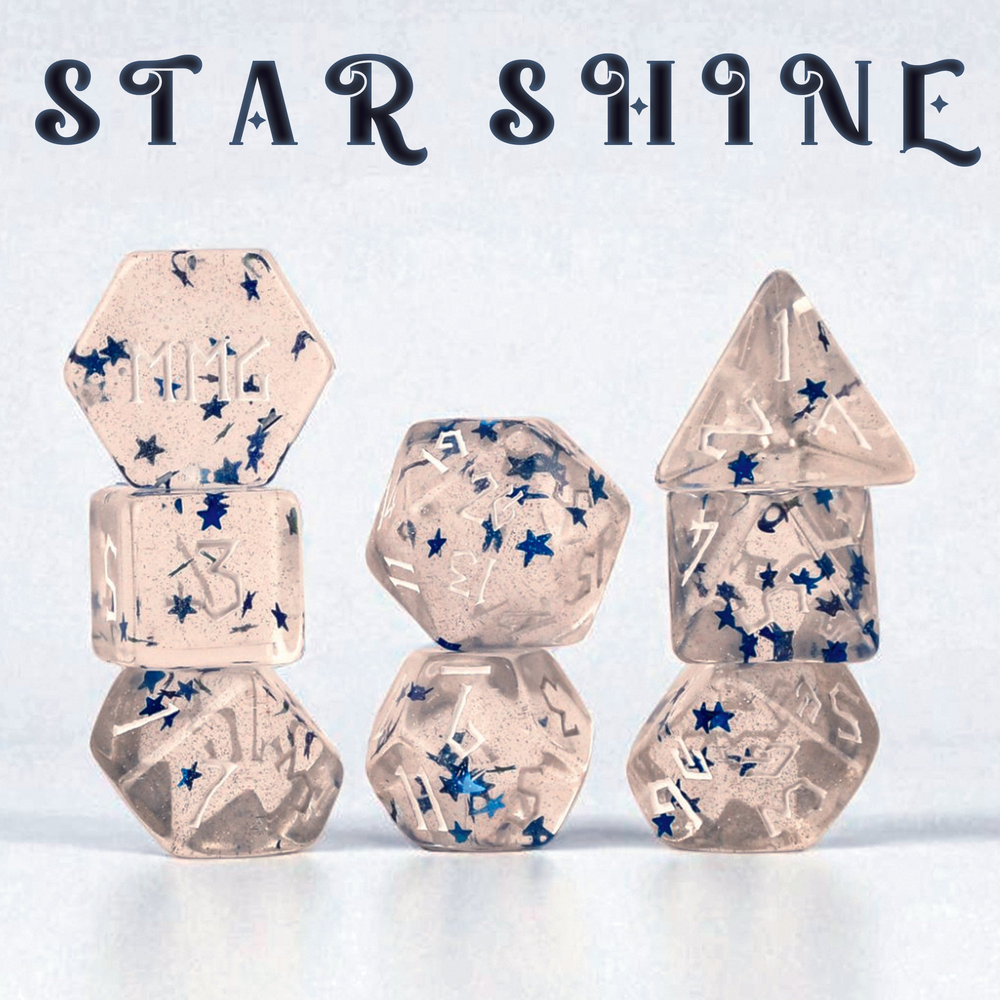 Star Shine Resin Dice Set (ONLINE ORDER ONLY)