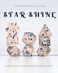 Star Shine Resin Dice Set (ONLINE ORDER ONLY)
