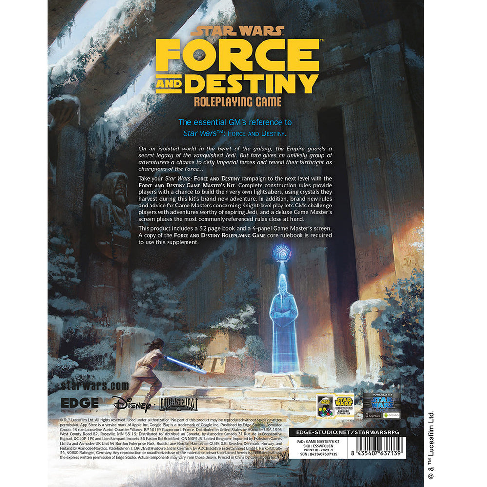 Star Wars: Force and Destiny: Game Master’s Kit (ONLINE ORDER ONLY)