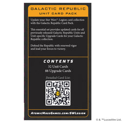 Star Wars Legion: Galactic Republic Unit Card Pack (ONLINE ORDER ONLY)