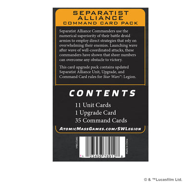 Star Wars Legion: Separatist Alliance Command Card Pack (ONLINE ORDER ONLY)